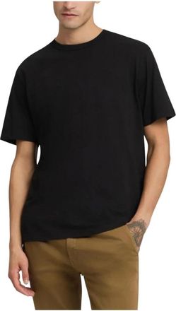 Replay Katoenen T-shirt met korte mouwen en ronde hals - Heren - T-shirts - Zwart - S - Katoen - Tops