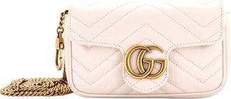 Gucci GG Marmont Flap Bag Matelass&eacute; Leather Super Mini (Authentic Pre-Loved)