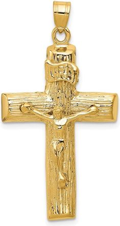 Diamond2Deal 10k Yellow Gold Crucifix Charm