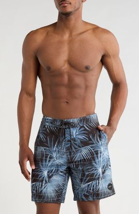 Rvca Steady Stripe Swim Shorts in Moody Blue at Nordstrom Rack, Size 34