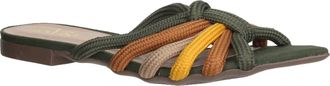 Love Rio Womens Tracy Flat Sandal In Green