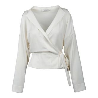 Philosophy di Lorenzo Serafini Blouses, female, White, Size: S Giacca a Vestaglia in Satin