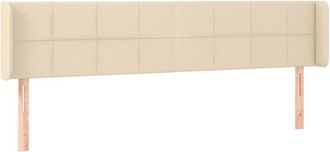 vidaXL Cabecero Con Led De Tela Crema 163x16x78/88 Cm Vidaxl