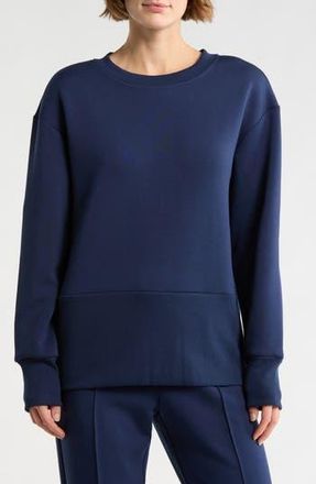 NYDJ Scuba Fleece Crewneck Sweatshirt in Naval Blue at Nordstrom Rack, Size X-Large