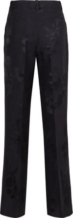 P.A.R.O.S.H. Womens Linen Trousers - Black viscose - Size Large