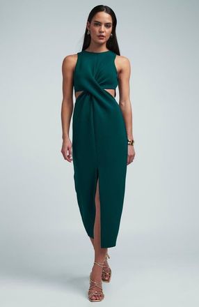 BWLDR Newark Midi Dress in Emerald at Nordstrom, Size 10