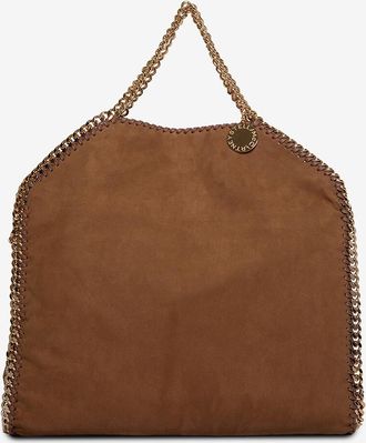 Stella McCartney Shopper mit Umschlag aus veganem Wildleder Falabella