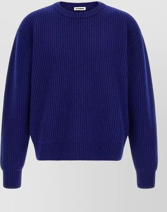 Jil Sander fisherman rib knit crew neck sweater
