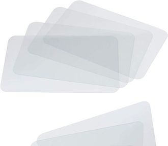 OEM Juego De 5 Manteles Individuales De Pl&aacute;stico Transparente - Protectores De Mesa De Vinilo Adecuados Para Comedores, Cocinas, Oficinas, Mesas De Dibujo