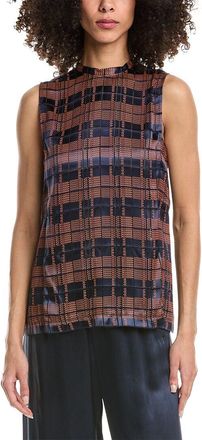3.1 Phillip Lim Hester Plaid Devore Silk-Blend Shell