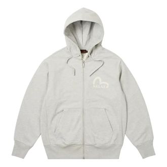 Palace x Evisu Zip Hoody Jacket Grey Marl 2ESPAM4SW1150OSFLGRYH