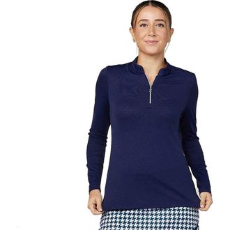 Sofibella Womens 1/4 Zip Golf Shirt in Navy at Nordstrom, Size X-Large