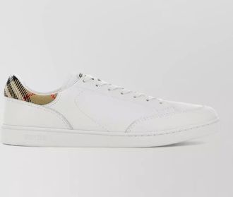 Burberry low-top leather sneakers round toe