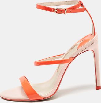 Sophia Webster Orange Patent Leather Rosalind Ankle Strap Sandals