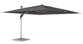 BIZZOTTO Parasol de aluminio 4x4 anodizado-gris oscuro