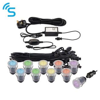 Netlighting Smart Ikon Outdoor Recessed Ground Light Rgb IP67 0.75W Polished Stainless Steel in Grey