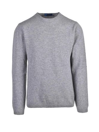Daniele Fiesoli Classic Crew Neck Pullover In Subtle Heathered Grey