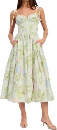 En Saison Blair Midi Dress In Green