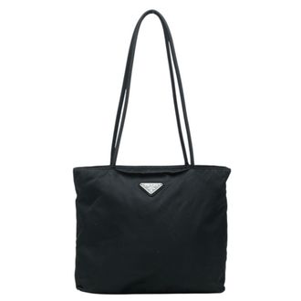 Prada Black Nylon Shoulder Bag Tote Bag (Pre-Owned)