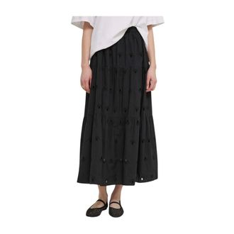 Desigual Rokken, Dames, Zwart, M, Katoen, Vicenza Maxi Rok