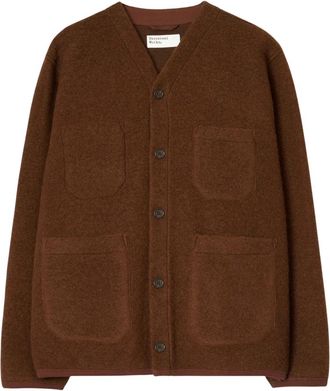 Universal Works Cardigan - Heren - Vesten - Bruin - L - Truien & Vesten