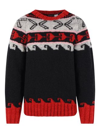 Chamula geometric-pattern sweater - men - Merino - M - Black