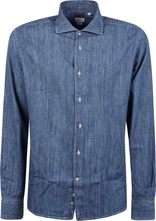 Orian Denim-Like Slim-Fit Long Sleeve Shirt
