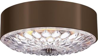 Netlighting Botanic 3 Light Medium Flush Mount Ceiling Light Brass E27