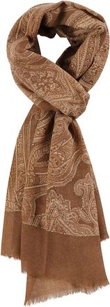Altea Paisley Stole - Heren - Zijden sjaals - Bruin - ONE Size - Accessoires