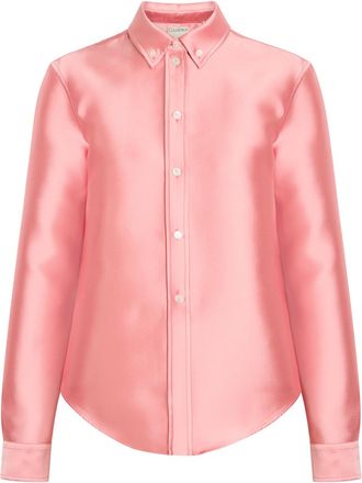 Calvin Klein Sophie Satin Shirt - Pink - 38 (UK6 / XS)