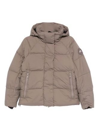 Canada Goose Junction high-neck quilted parka - women - Fabric - M - Brown