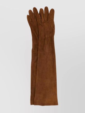Prada leather long gloves