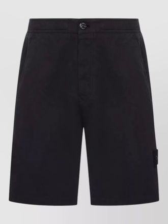 Stone Island linen cotton bermuda shorts side back pockets