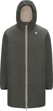 K-Way Omkeerbare Warme Jas - Heren - Parka Jassen - Groen - 2XL - Polyester - Jassen
