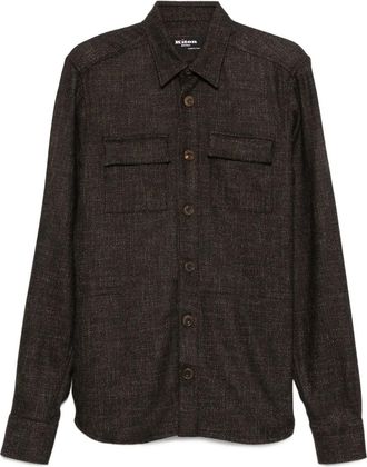 Kiton Camicia con doppia tasca - Marrone