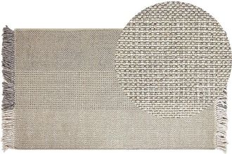 Beliani Rug TEKELER Grey 80 x 150 cm Wool