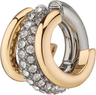 Demarson Maye Triple Hoop Earcuff in Gold/Pave at Nordstrom