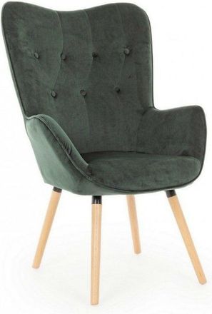 BIZZOTTO Bizzotto - Sillón de terciopelo Juliet verde bosque