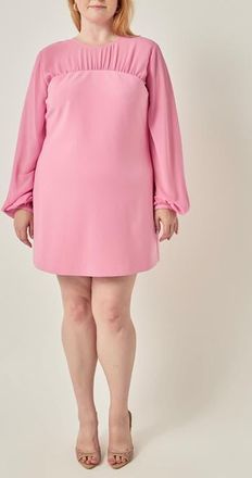 endless rose Mixed Media Minidress in Pink at Nordstrom, Size 1X