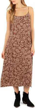 Hurley Floral Midi Dress in Cappucino at Nordstrom, Size X-Large