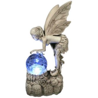 OEM Adornos Florales De Hadas, Estatuas De Bolas De Cristal Para El Jard&iacute;n, Luces Solares De Resina - Crezuo