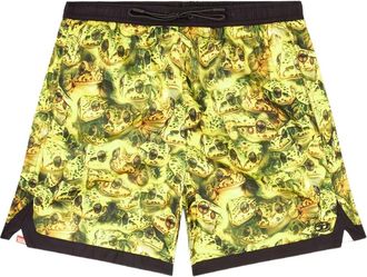 Diesel Zwembroek met logodetail en kikkerprint - Geel