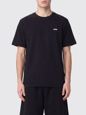 Autry T-shirt girocollo in cotone con logo ricamato a contrasto