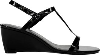 Vaneli Vaneli Mohan Wedge Sandal Black Patent 312918-BLK Womens