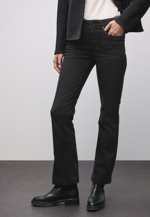 Street One Slim-fit-Jeans STREET ONE, Damen, Gr. 31, L&auml;nge 30, schwarz washed, Denim/Jeans, Obermaterial: 89% Baumwolle, 8% Polyester, 3% Elasthan, unifarben, sl