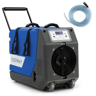Costway Costway 85L Commercial Dehumidifier Industrial Dehumidifier with Pump Drain Hose in Blue
