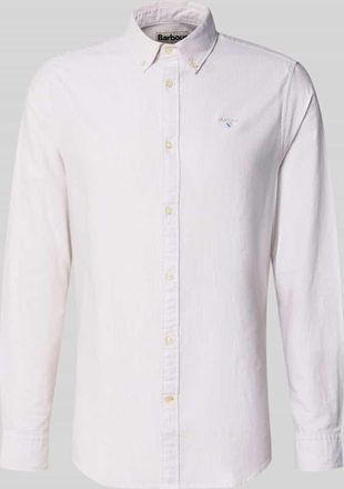 Barbour Tailored Fit Freizeithemd aus reiner Baumwolle Modell STRIPED OXFORD in Stein, Gr&ouml;&szlig;e XXXL