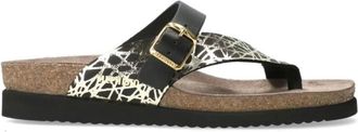 Mephisto Comfortabele Helen Mix damessandaal - Dames - Slippers - Zwart - 35 EU - Leer - Schoenen