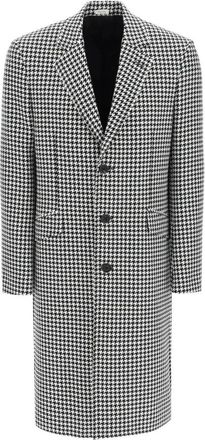 Alexander McQueen Zwarte Wollen Jas Aw 23 - Heren - Mantel - Veelkleurig - L - Wol - Jassen