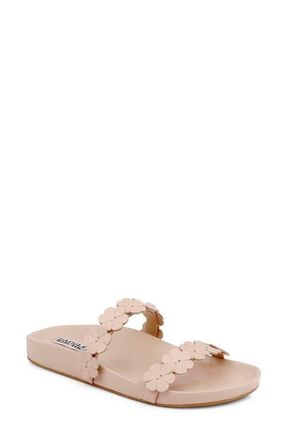 Badgley Mischka Waterbury Slide Sandal in Nude Leather at Nordstrom, Size 8.5